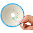 Ronde blauw-witte bonsaipot van Tou Ai - 75 x 75 x 30 mm