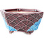 Maceta hexagonal para bonsái de color rojo y azul de Tou Ai - 75 x 75 x 35 mm