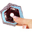 Maceta hexagonal para bonsái de color rojo y azul de Tou Ai - 75 x 75 x 35 mm