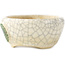 Vaso bonsai rotondo bianco craquelé di Biko - 60 x 60 x 30 mm