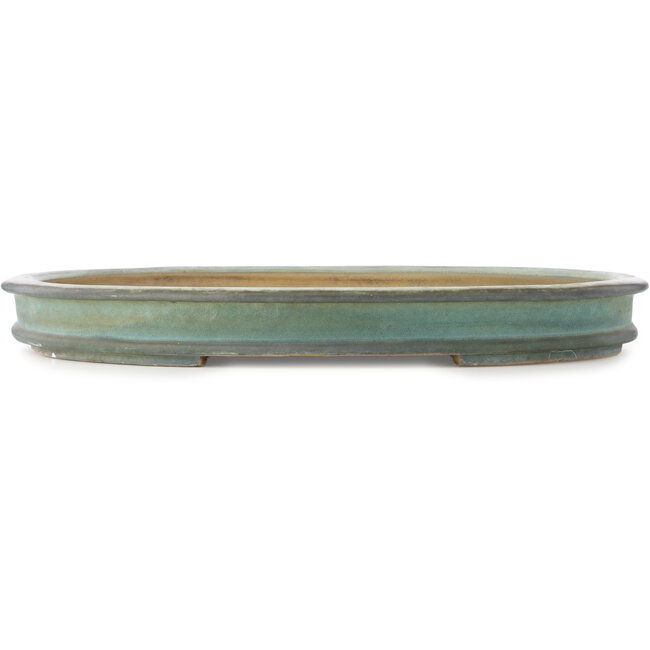 Ovale turquoise bonsai pot - 640 x 490 x 70 mm