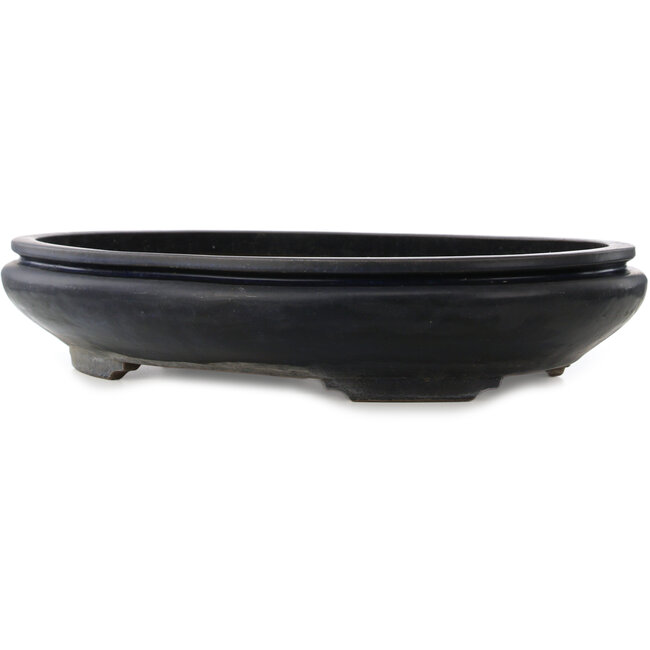 Pot à bonsaï ovale bleu foncé de Haru Matsu - 700 x 540 x 135 mm