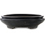 Oval dark blue bonsai pot by Haru Matsu - 700 x 540 x 135 mm