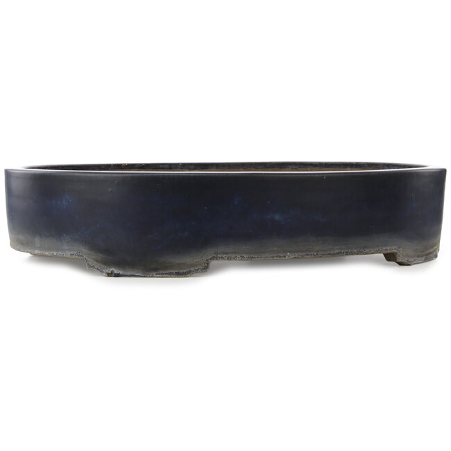 Maceta ovalada para bonsái de color azul oscuro de Haru Matsu - 710 x 530 x 145 mm