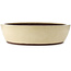 Ovale gebroken witte bonsaipot van Yamaaki - 535 x 460 x 115 mm