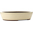 Ovale gebroken witte bonsaipot van Yamaaki - 535 x 460 x 115 mm