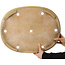Maceta ovalada beige para bonsái de Reiho - 510 x 395 x 75 mm