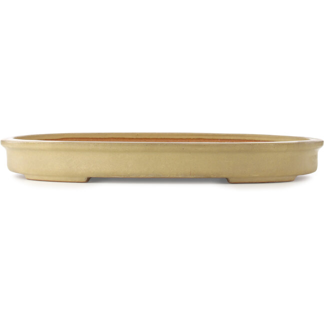 Ovale beige bonsai pot van Reiho - 580 x 410 x 65 mm