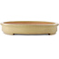 Ovale beige bonsai pot van Reiho - 580 x 410 x 65 mm