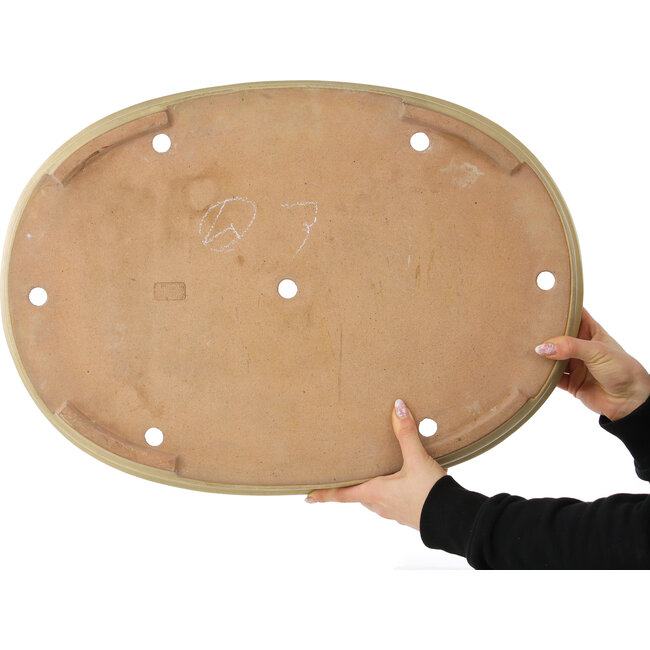 Maceta ovalada beige para bonsái de Reiho - 580 x 410 x 65 mm