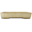 Rectangular beige bonsai pot - 410 x 320 x 70 mm