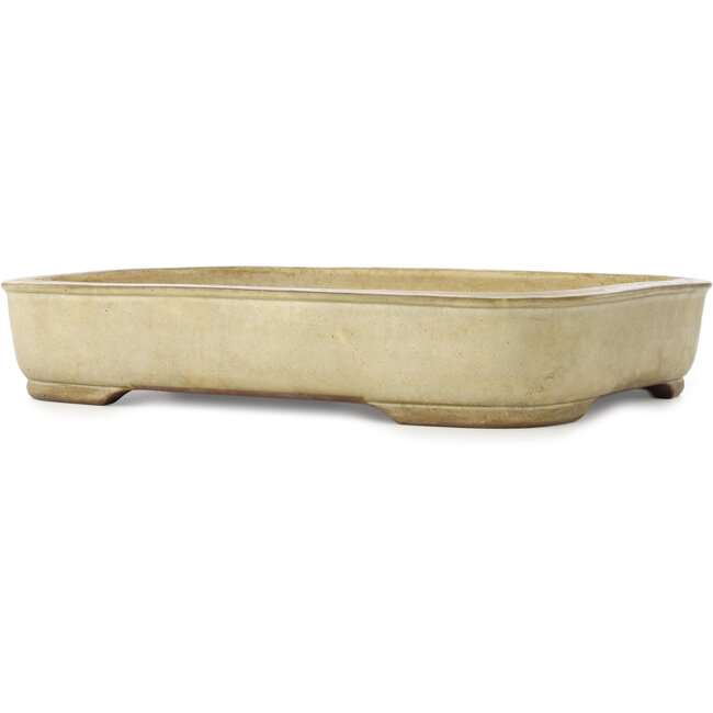 Rechthoekige beige bonsai pot - 410 x 320 x 70 mm