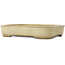 Rectangular beige bonsai pot - 410 x 320 x 70 mm