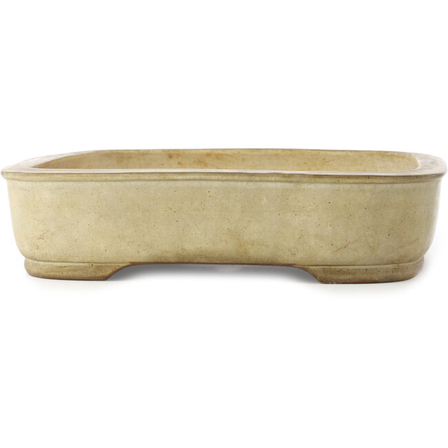 Rechthoekige beige bonsai pot - 410 x 320 x 70 mm