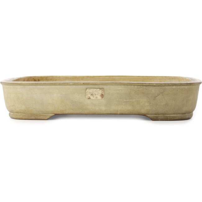 Rechthoekige beige bonsai pot - 410 x 320 x 70 mm