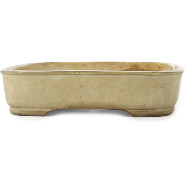Pot à bonsaï rectangulaire beige - 410 x 320 x 70 mm