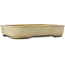 Rectangular beige bonsai pot - 410 x 320 x 70 mm