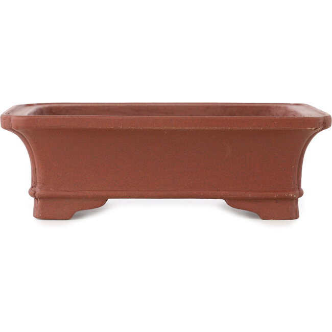 Maceta rectangular sin esmaltar para bonsái de Shibakatsu - 162 x 128 x 52 mm