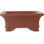 Maceta rectangular sin esmaltar para bonsái de Shibakatsu - 162 x 128 x 52 mm