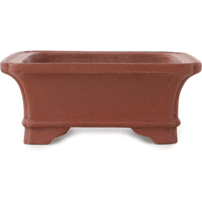 Maceta rectangular sin esmaltar para bonsái de Shibakatsu - 162 x 128 x 52 mm