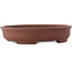 Oval unglazed bonsai pot by Shibakatsu - 205 x 180 x 45 mm