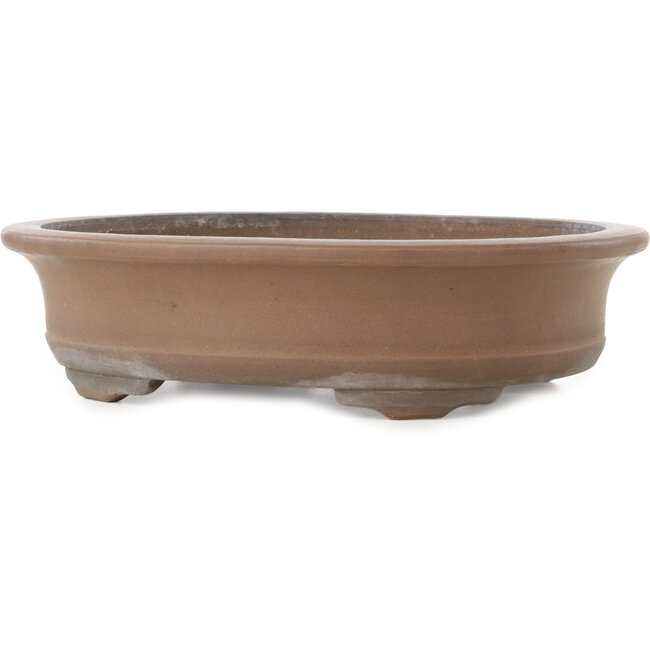 Pot à bonsaï ovale non émaillé de Gyouzan - 370 x 295 x 95 mm