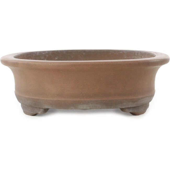 Pot à bonsaï ovale non émaillé de Gyouzan - 370 x 295 x 95 mm