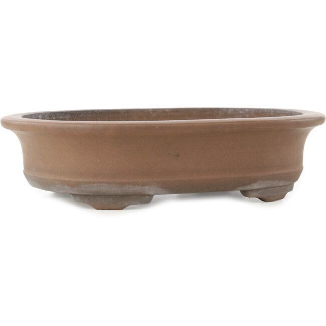 Pot à bonsaï ovale non émaillé de Gyouzan - 370 x 295 x 95 mm