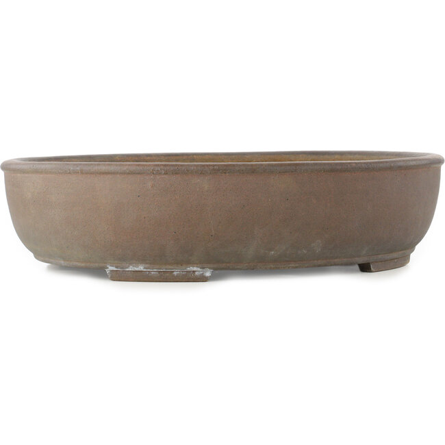 Pot à bonsaï ovale non émaillé de Yamaaki Koshosen (première génération) - 492 x 415 x 120 mm