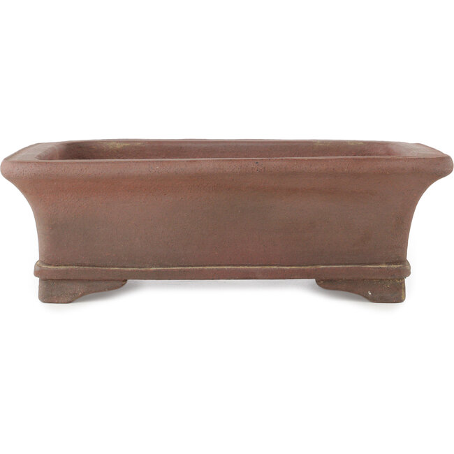 Rectangular unglazed bonsai pot by Sensyu - 307 x 230 x 100 mm
