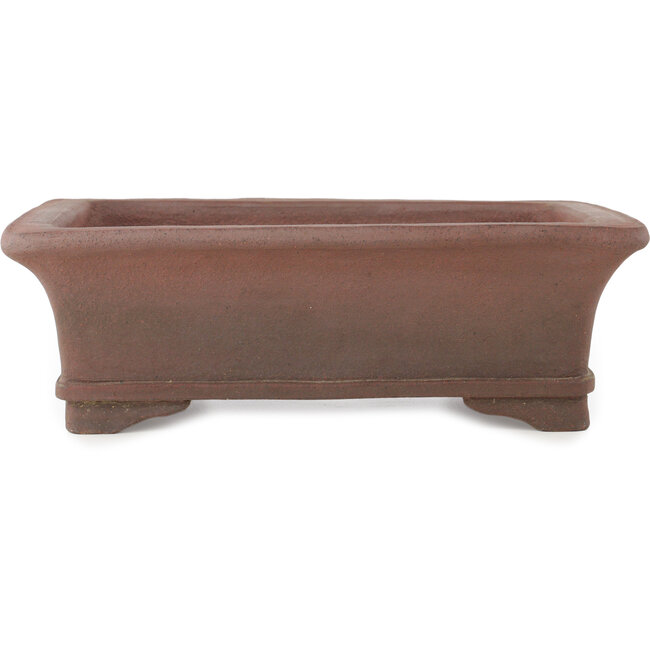Maceta rectangular sin esmaltar para bonsái de Sensyu - 307 x 230 x 100 mm