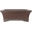 Rectangular unglazed bonsai pot by Gyouzan - 310 x 275 x 115 mm