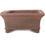 Rectangular unglazed bonsai pot by Sensyu - 307 x 230 x 100 mm