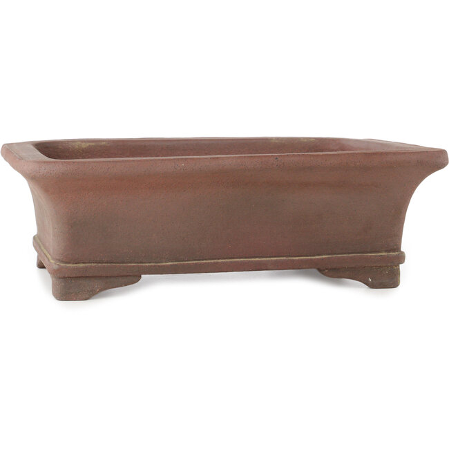 Maceta rectangular sin esmaltar para bonsái de Sensyu - 307 x 230 x 100 mm