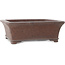 Rectangular unglazed bonsai pot by Gyouzan - 310 x 275 x 115 mm