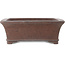 Rectangular unglazed bonsai pot by Gyouzan - 310 x 275 x 115 mm