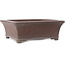 Rectangular unglazed bonsai pot by Gyouzan - 310 x 275 x 115 mm