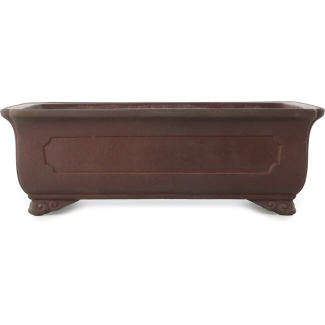 Maceta rectangular sin esmaltar para bonsái de Yamaaki - 385 x 285 x 128 mm