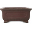 Rectangular unglazed bonsai pot by Yamaaki - 385 x 285 x 128 mm