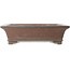 Rectangular unglazed bonsai pot by Gyouzan - 410 x 352 x 115 mm