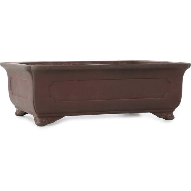 Maceta rectangular sin esmaltar para bonsái de Yamaaki - 385 x 285 x 128 mm