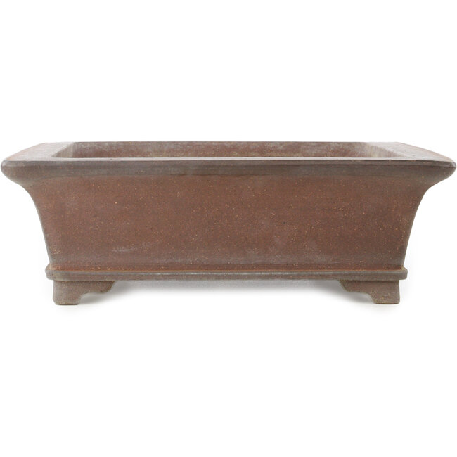 Vaso bonsai rettangolare non smaltato di Gyouzan - 410 x 352 x 115 mm