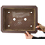 Pot à bonsaï rectangulaire non émaillé de Yamaaki - 385 x 285 x 128 mm
