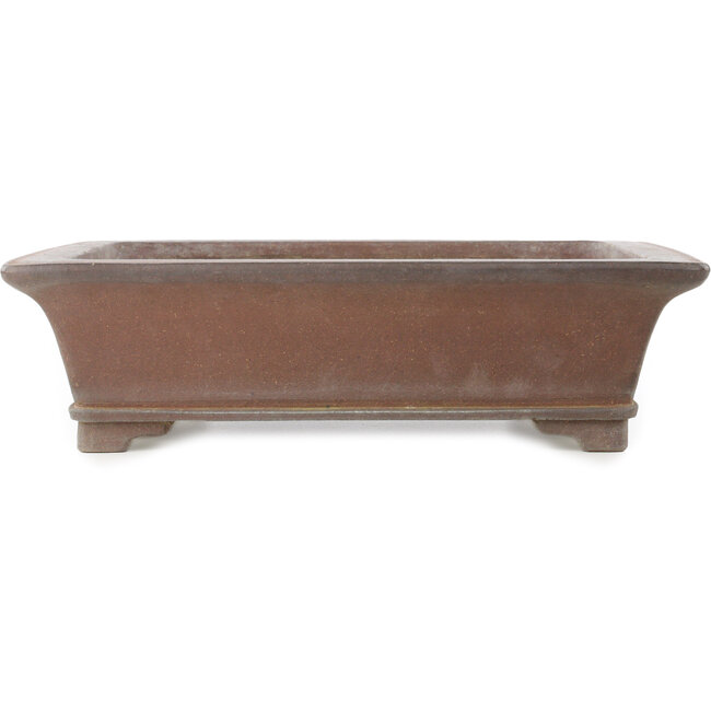 Pot à bonsaï rectangulaire non émaillé de Gyouzan - 410 x 352 x 115 mm