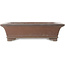 Rectangular unglazed bonsai pot by Gyouzan - 410 x 352 x 115 mm