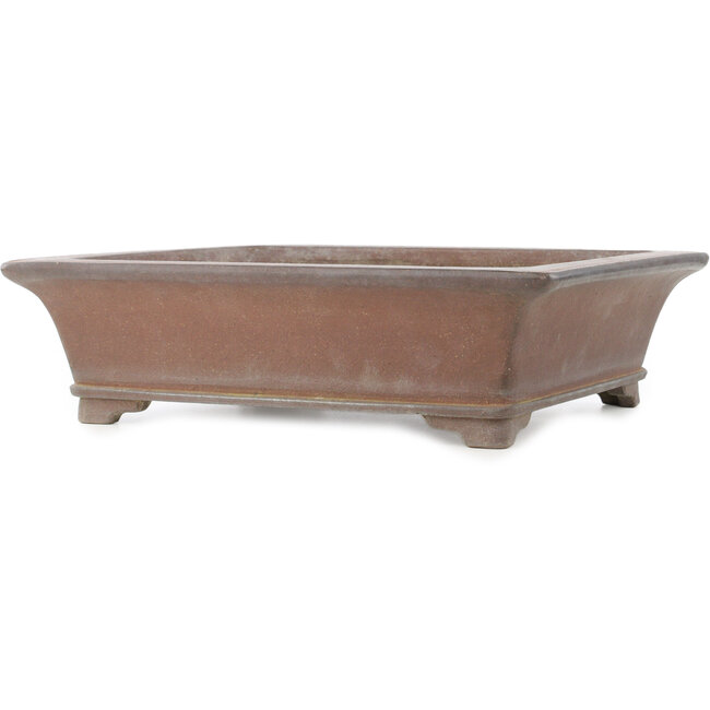 Pot à bonsaï rectangulaire non émaillé de Gyouzan - 410 x 352 x 115 mm