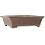 Rectangular unglazed bonsai pot by Gyouzan - 410 x 352 x 115 mm