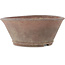 Round unglazed bonsai pot by Sensyu - 235 x 235 x 100 mm