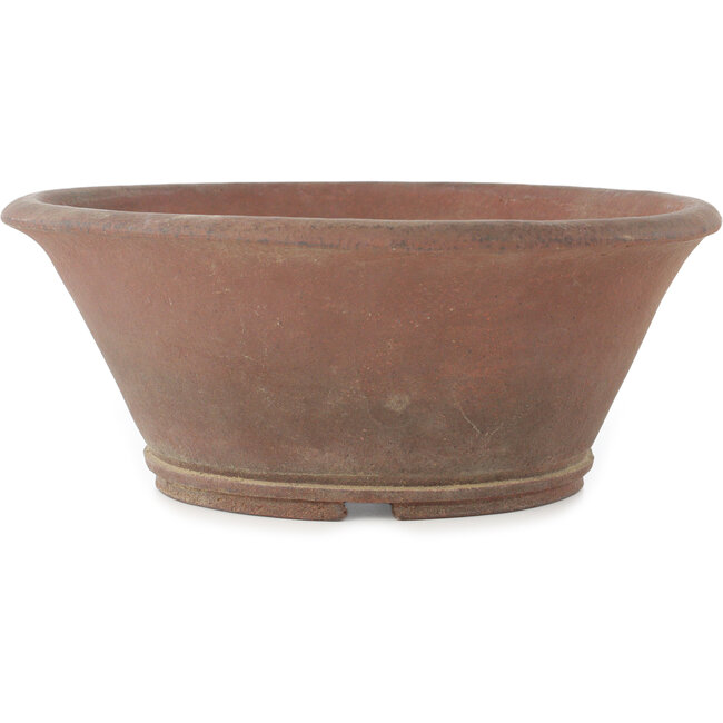 Pot à bonsaï rond non émaillé de Sensyu - 240 x 240 x 97 mm