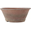 Round unglazed bonsai pot by Sensyu - 235 x 235 x 100 mm
